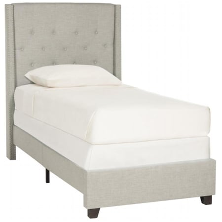 Safavieh Winslet Full Size Bed- Light Grey - 55.5 x 59.5 x 83.5 in. FOX6212D-F